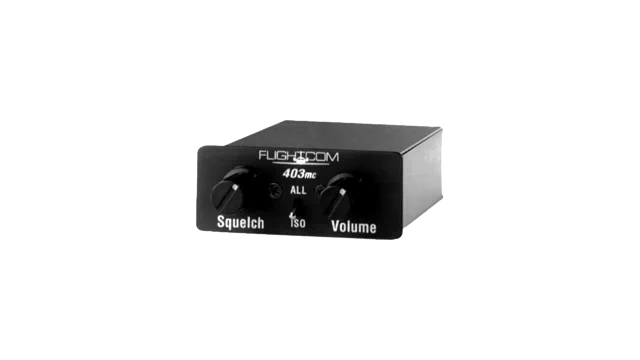 Intercom Flightcom 403mc, perillas en movimiento